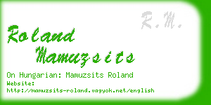 roland mamuzsits business card